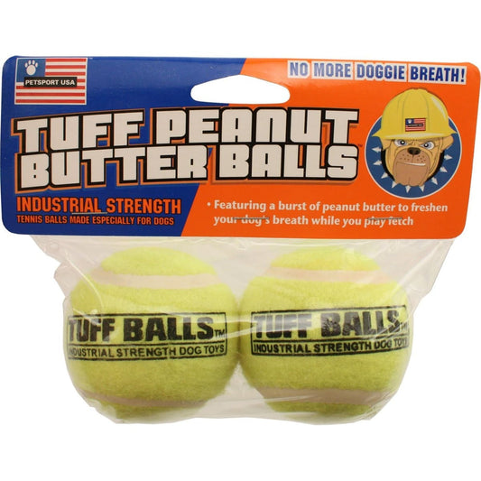 Petsport USA Peanut Butter Balls Dog toy Brown, 1ea/2 pk, 2.5 in