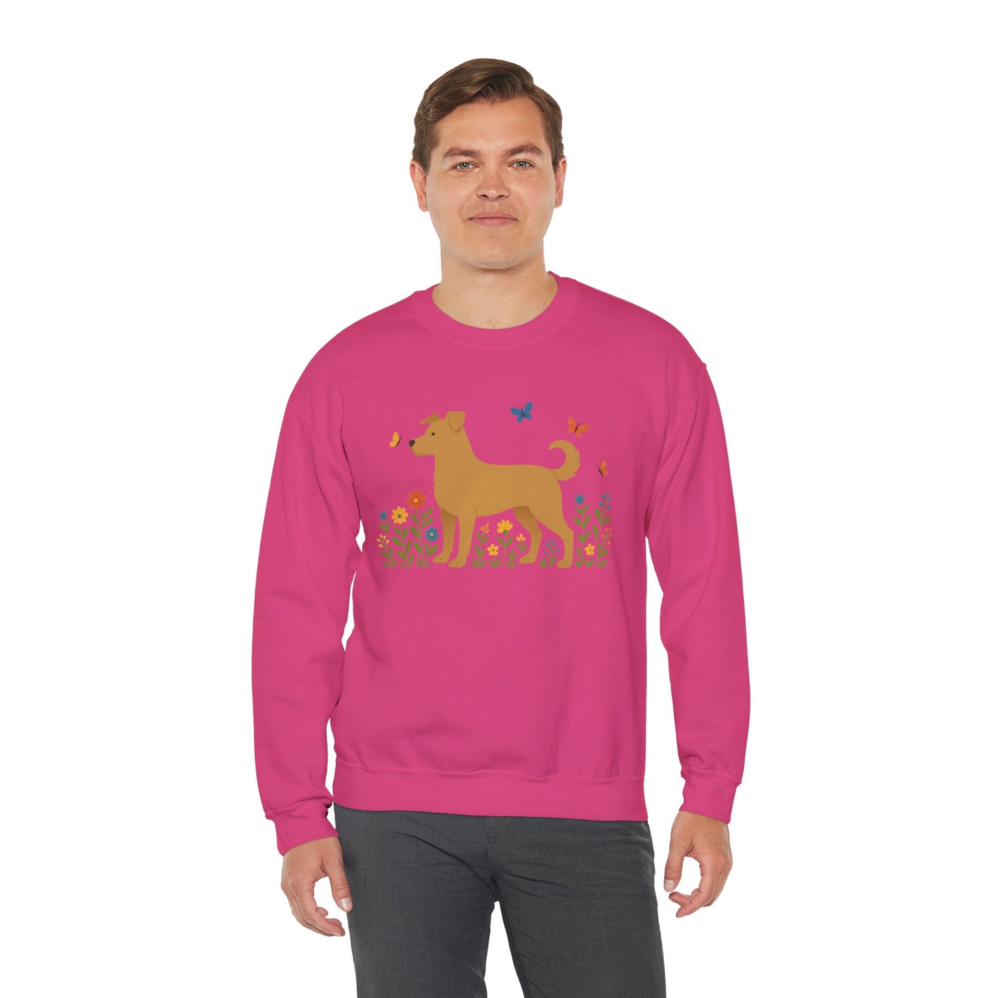 Dog Lover's Floral Crewneck Sweatshirt