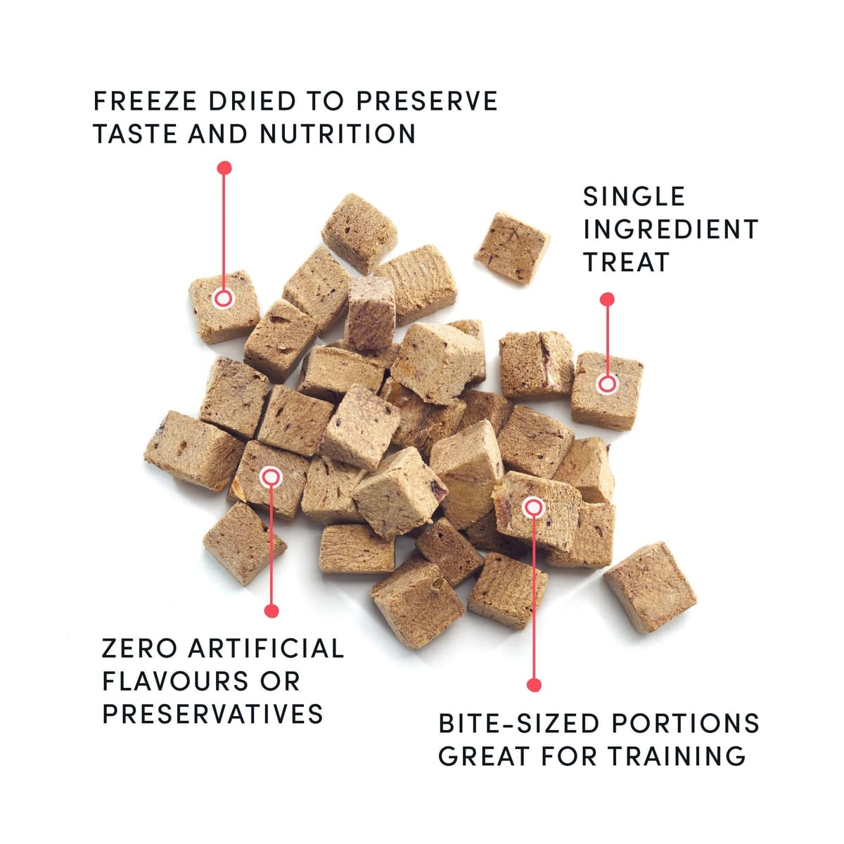 Crumps Dog 4.06oz. Mini Trainers Freeze-dried Pork Hearts