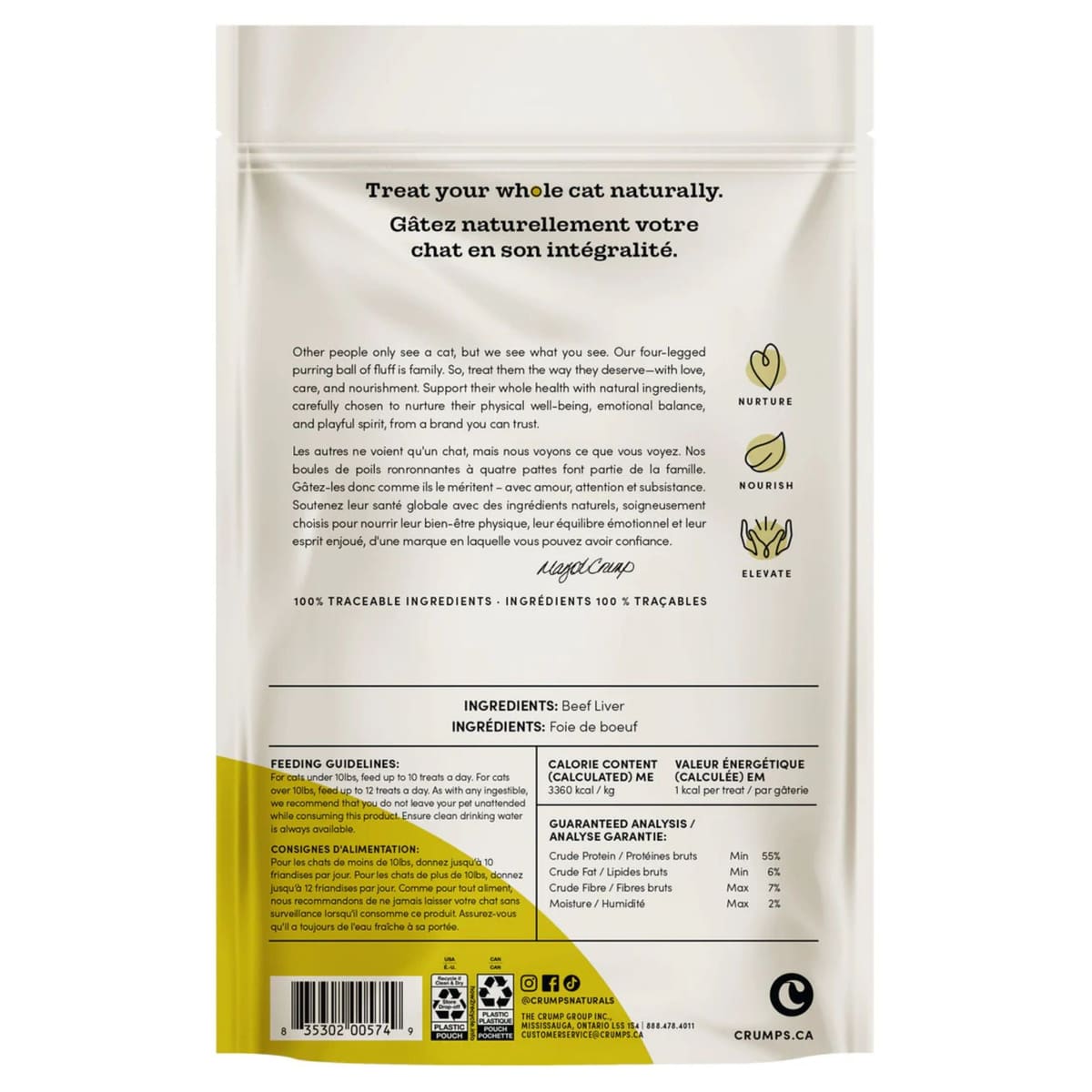Crumps Cat 1.05oz. Beef Freeze  Dried Treats