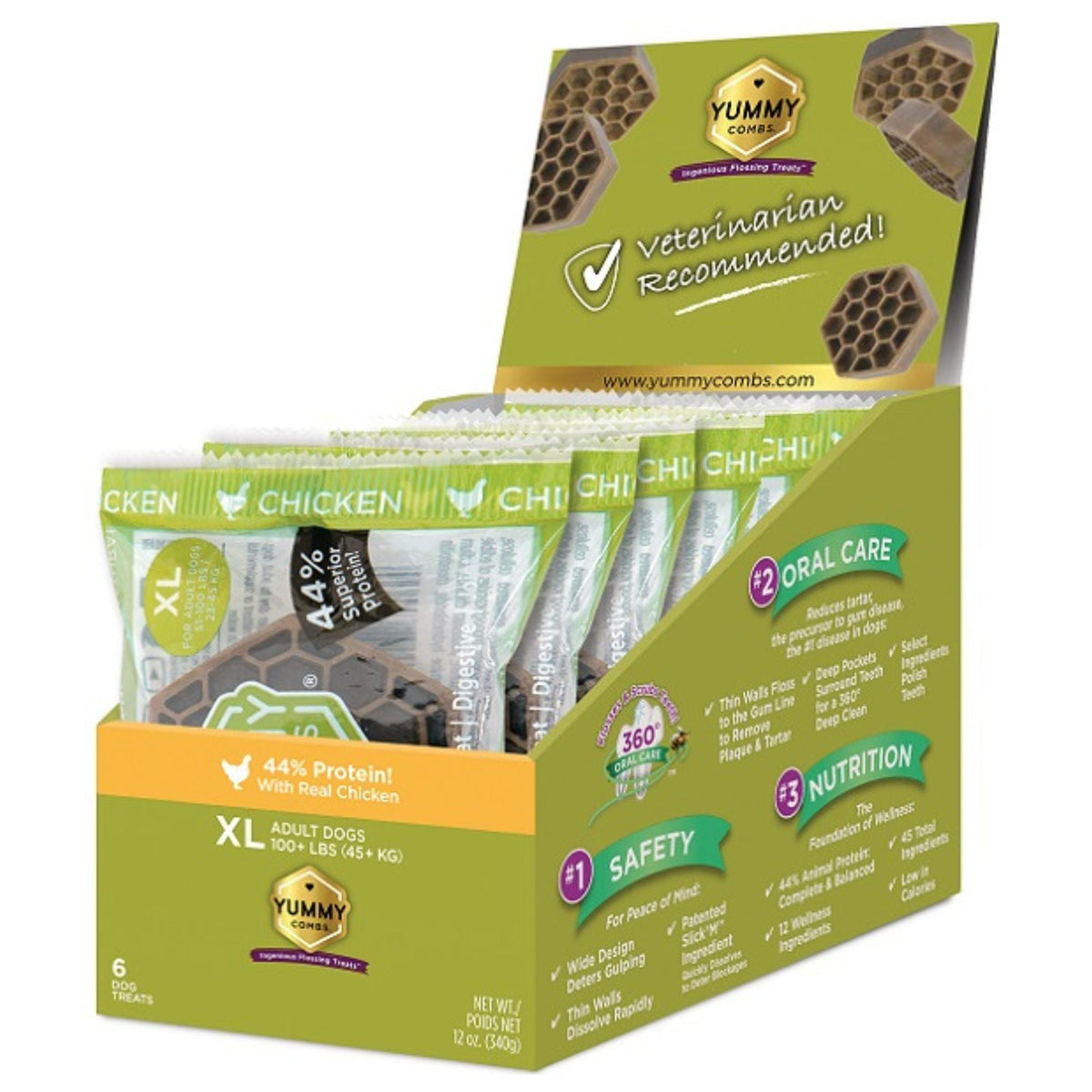 Yummy Combs Dog  Dental Extra Large 6Ct Trial Display Box