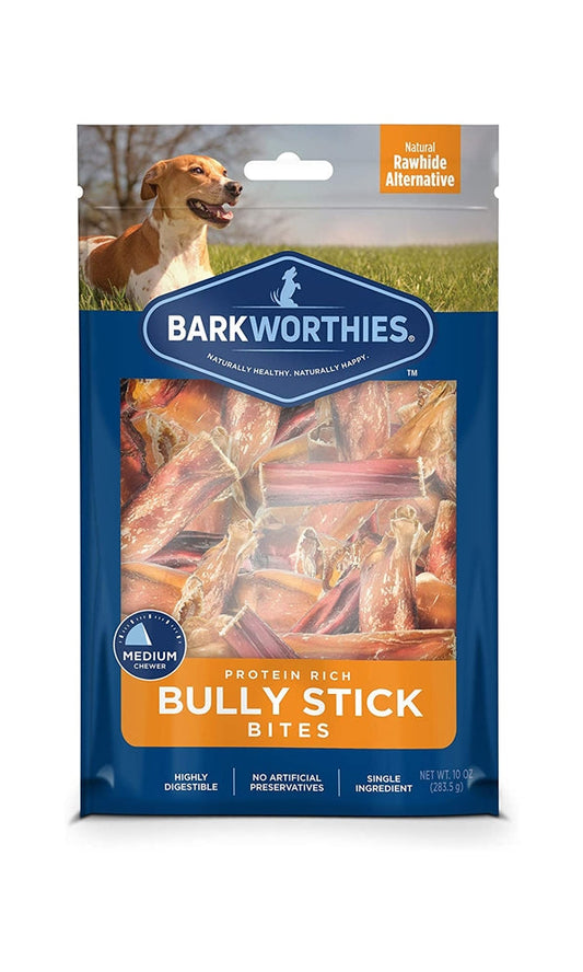 Barkworthies Bully Stick Bites Dog Treat 1ea/10 oz