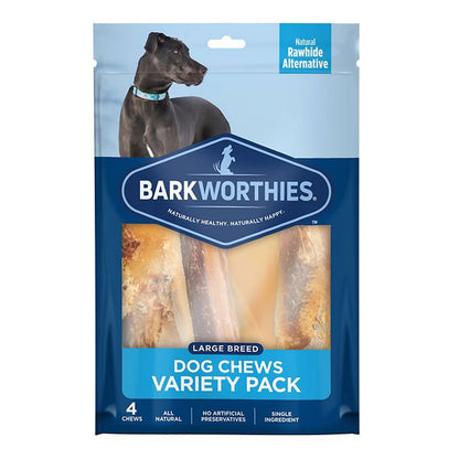 Barkworthies Rawhide Alternative Dog Treat Variety Bag 1ea/1 lb