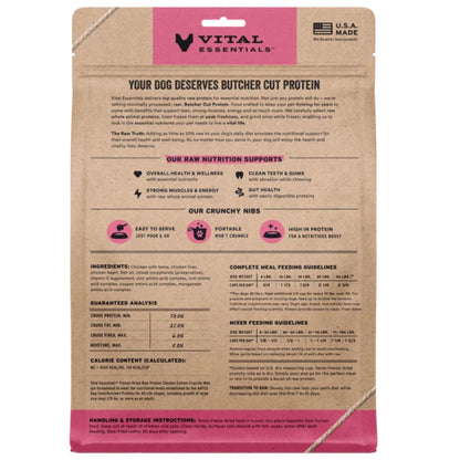 Vital Essentials Dog Freeze-Dried Nibs Chicken 14oz.