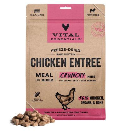 Vital Essentials Dog Freeze-Dried Nibs Chicken 14oz.