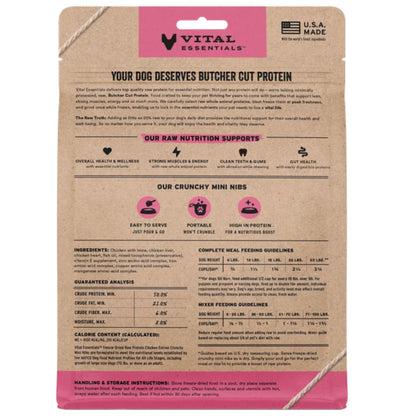 Vital Essentials Dog Freeze-Dried Mini Nibs Chicken 5.5oz.