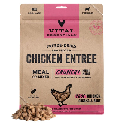 Vital Essentials Dog Freeze-Dried Mini Nibs Chicken 25oz.