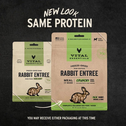 Vital Essentials Dog Freeze-Dried Mini Nibs Rabbit 5.5oz.