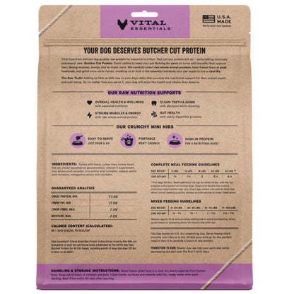 Vital Essentials Dog Freeze-Dried Mini Nibs Turkey 5.5oz.