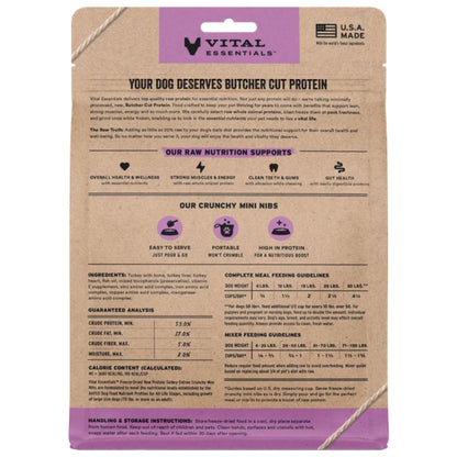 Vital Essentials Dog Freeze-Dried Mini Nibs Turkey 25oz.