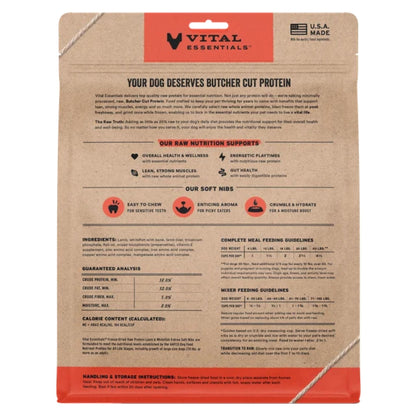 Vital Essentials Dog Freeze-Dried Raw Grain Free Lamb & Whitefish Entree & Mixer Soft Nibs 14oz.