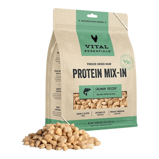Vital Essentials Dog Freeze Dried Topper Salmon 18oz.