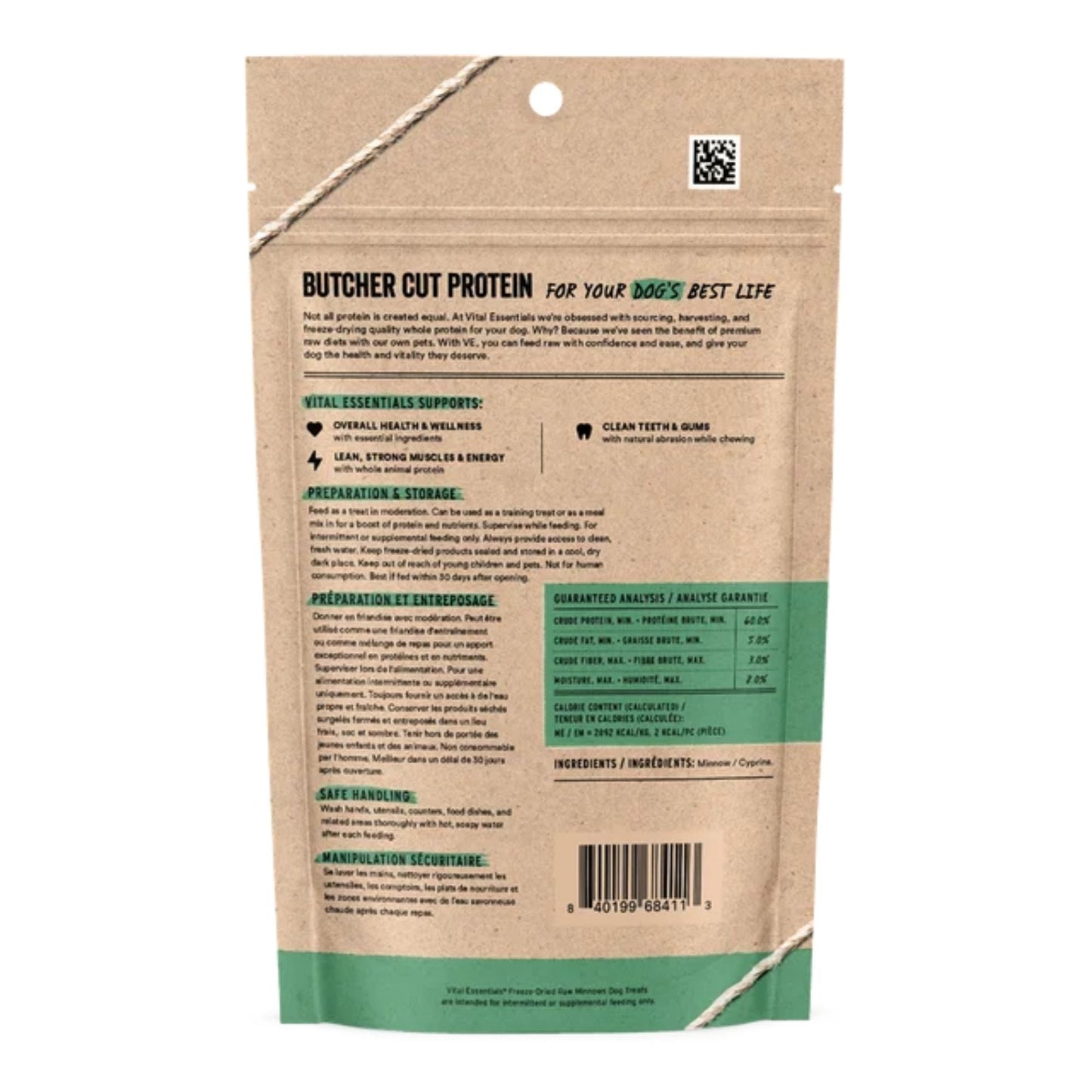 Vital Essentials Dog Freeze-Dried Treat Minnows 1oz.