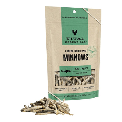 Vital Essentials Dog Freeze-Dried Grain Free Minnows Treats 1oz.