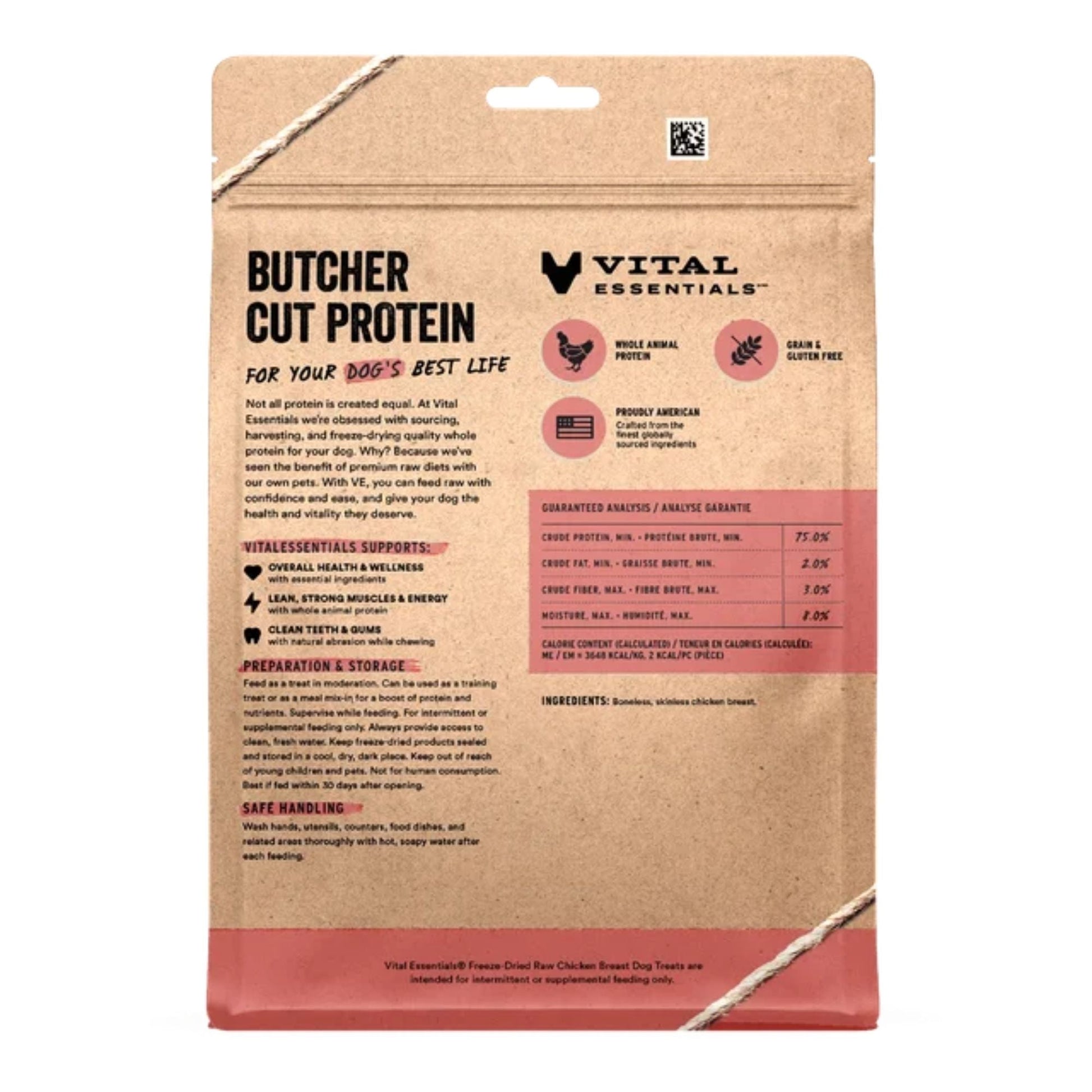 Vital Essentials Dog Freeze Dried Treat Chicken Breast 10oz.