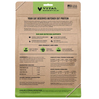 Vital Essentials Cat Freeze Dried Mini Nibs Rabbit 12oz.