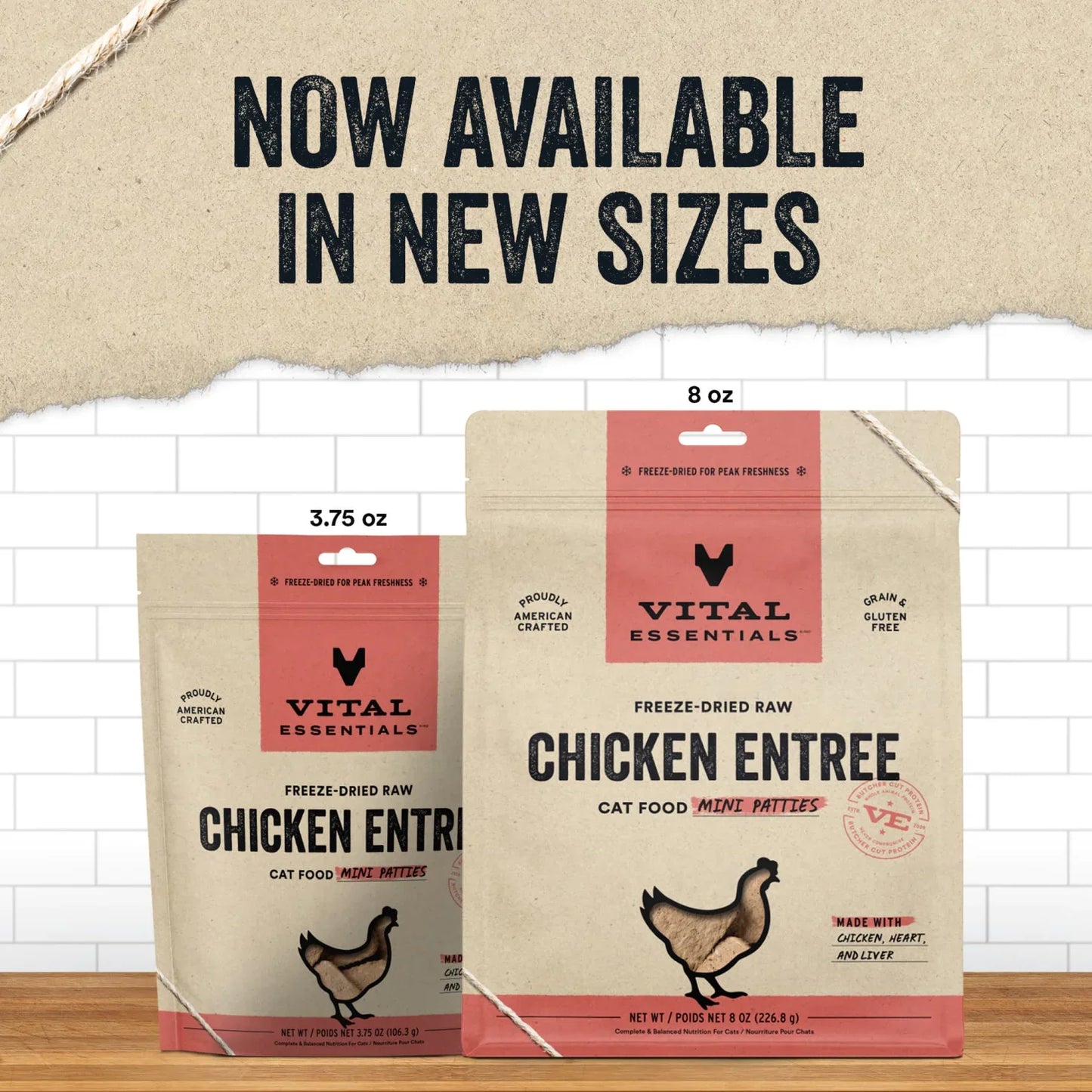 Vital Essentials Cat Freeze Dried Mini Patties Chicken 3.75oz. Default Title