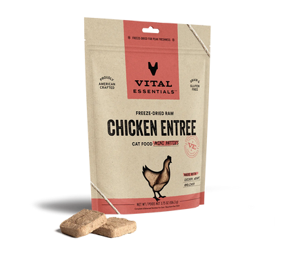 Vital Essentials Cat Freeze Dried Mini Patties Chicken 3.75oz. Default Title