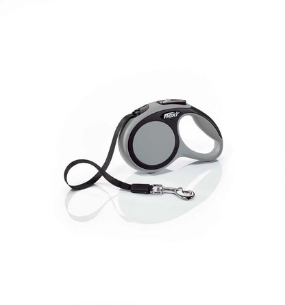Flexi Comfort Retractable Tape Dog Leash Grey 10 ft Extra-Small