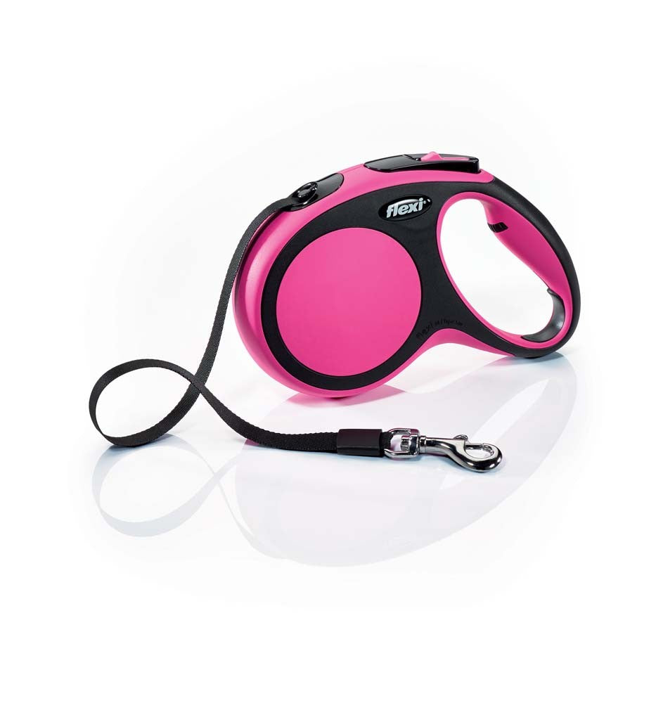 Flexi Comfort Retractable Tape Dog Leash Pink 16 ft Medium