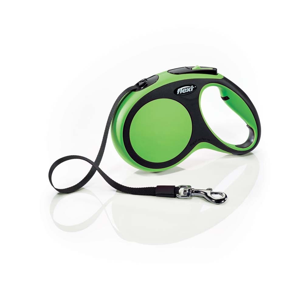 Flexi New Comfort Retractable Tape Dog Leash Green 1ea/16 ft, MD, Up To 55 lb