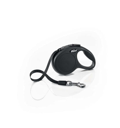 Flexi Classic Retractable Tape Dog Leash Black 10 ft Extra-Small