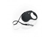 Flexi Classic Retractable Tape Dog Leash Black 16 ft Small