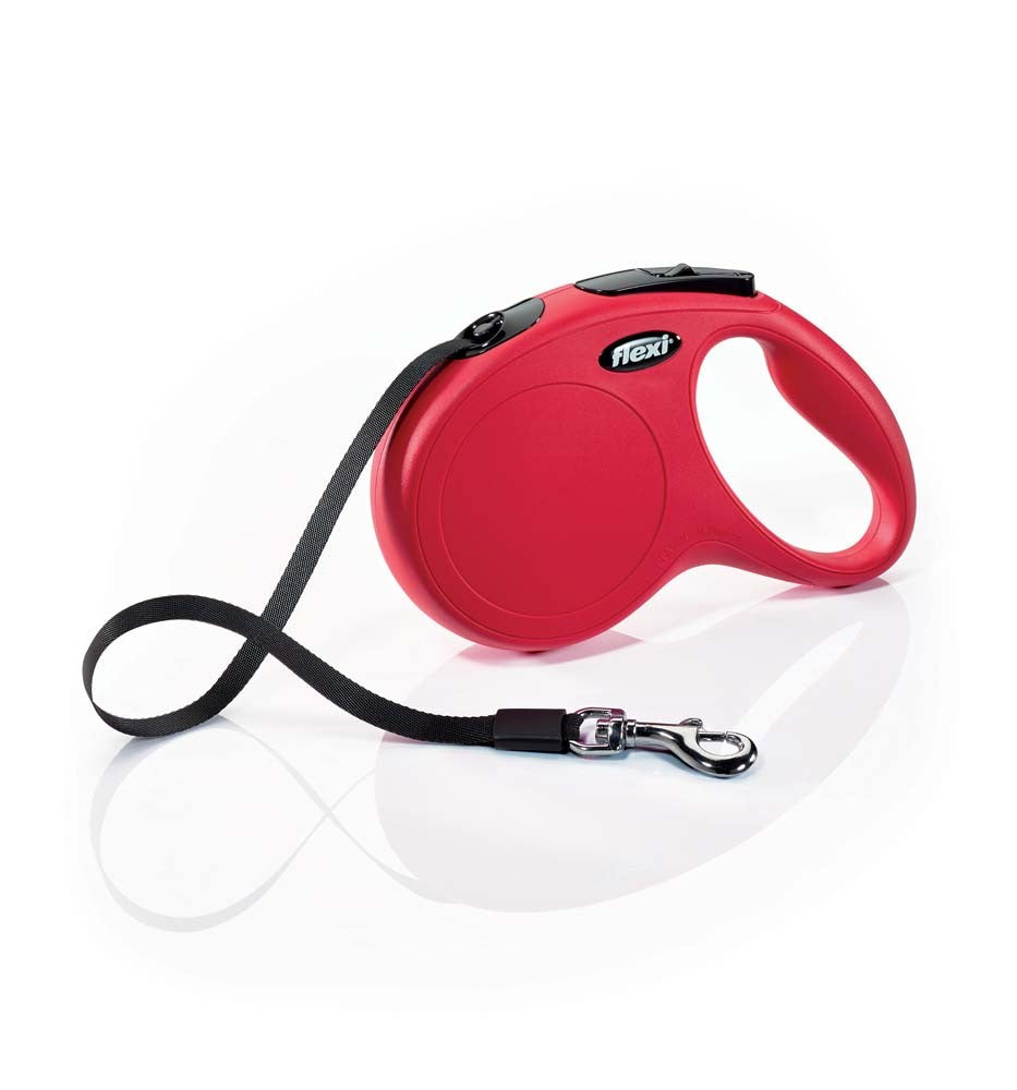 Flexi Classic Retractable Tape Dog Leash Red 16 ft Medium