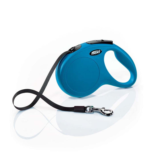 Flexi Classic Retractable Tape Dog Leash Blue 16 ft Medium