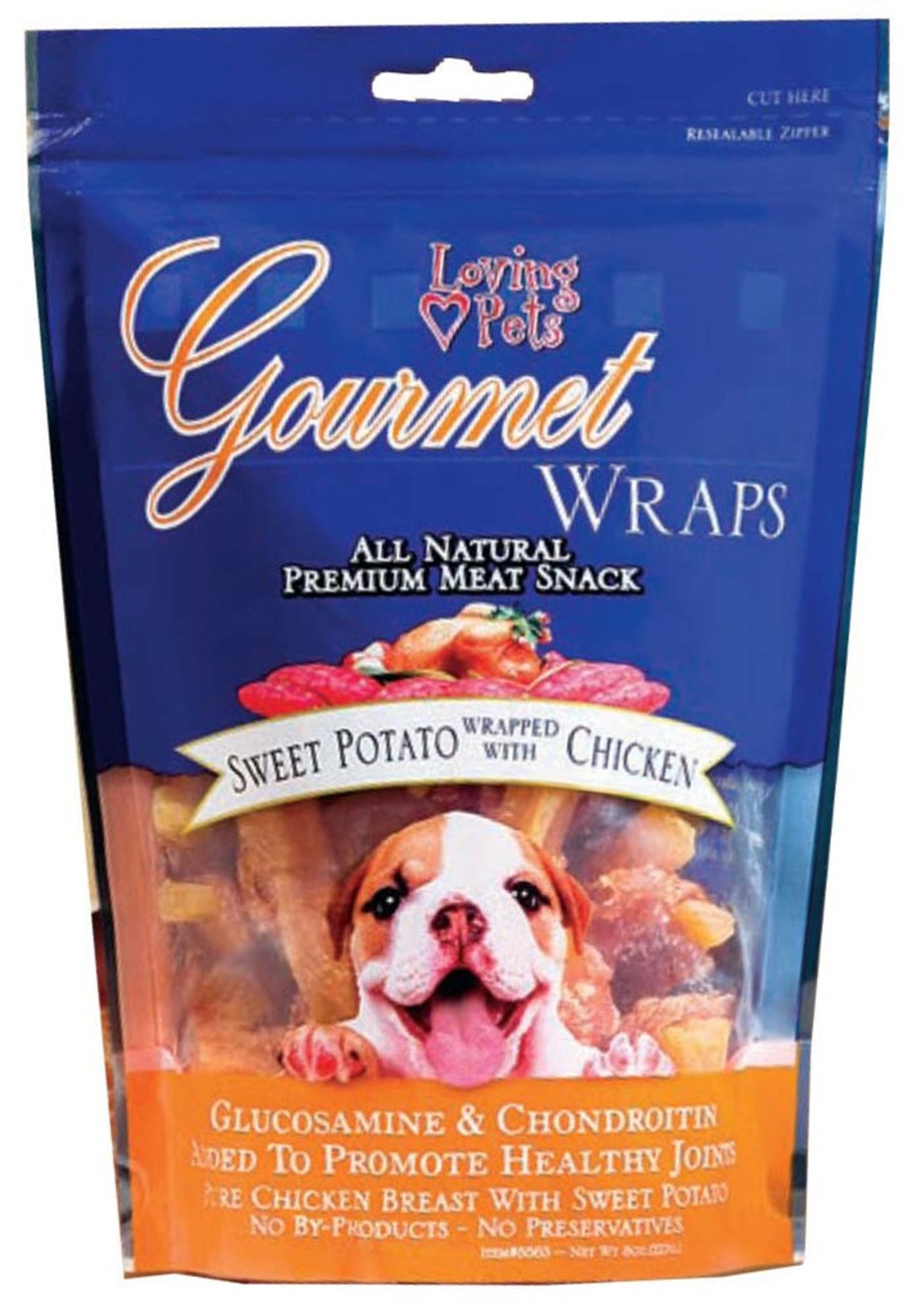 Loving Pets Gourmet Wraps Dog Treat Sweet Potato Chicken