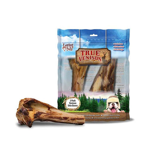 Loving Pets True Venison Whole Femur Bone Dog Treat 1ea/SM, 2 pk