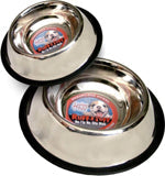 Loving Pets Traditional No-Tip Stainless Steel Dog Bowl Silver 24 Ounces