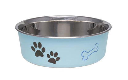 Loving Pets Classic Dog Bowl Paw Print and Bone Murano Large