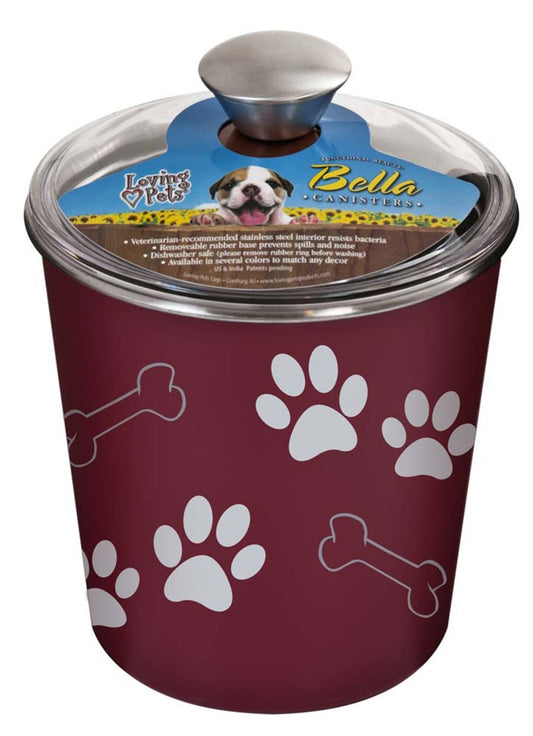 Loving Pets Treat Canister Merlot, 1ea
