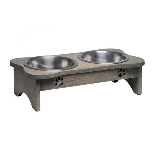 Loving Pets Black Label Wooden Modern Raised Diner 1ea/1 qt Default Title