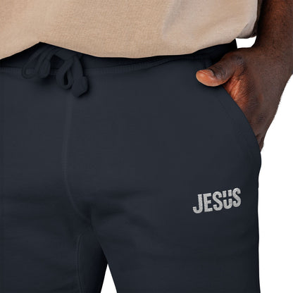 Jesus Embroidered Unisex Fleece Sweatpants
