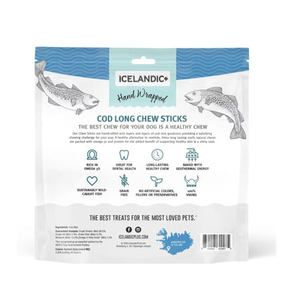 Icelandic Dog Cod Skin Chew 10 Inch - 12 Pack