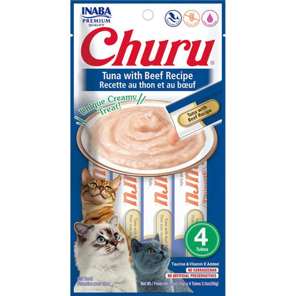 Inaba Cat Churu Puree Tuna Beef 2Oz-6Ct