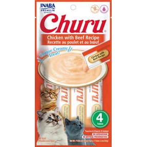 Inaba Cat Churu Puree Chicken Beef 2Oz-6Ct