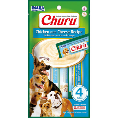 Inaba Dog Churu Tubes Chicken Cheese 6Ct-2Oz