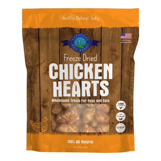 Shepherd Boy Farms Dog & Cat Freeze-Dried Chicken Heart
