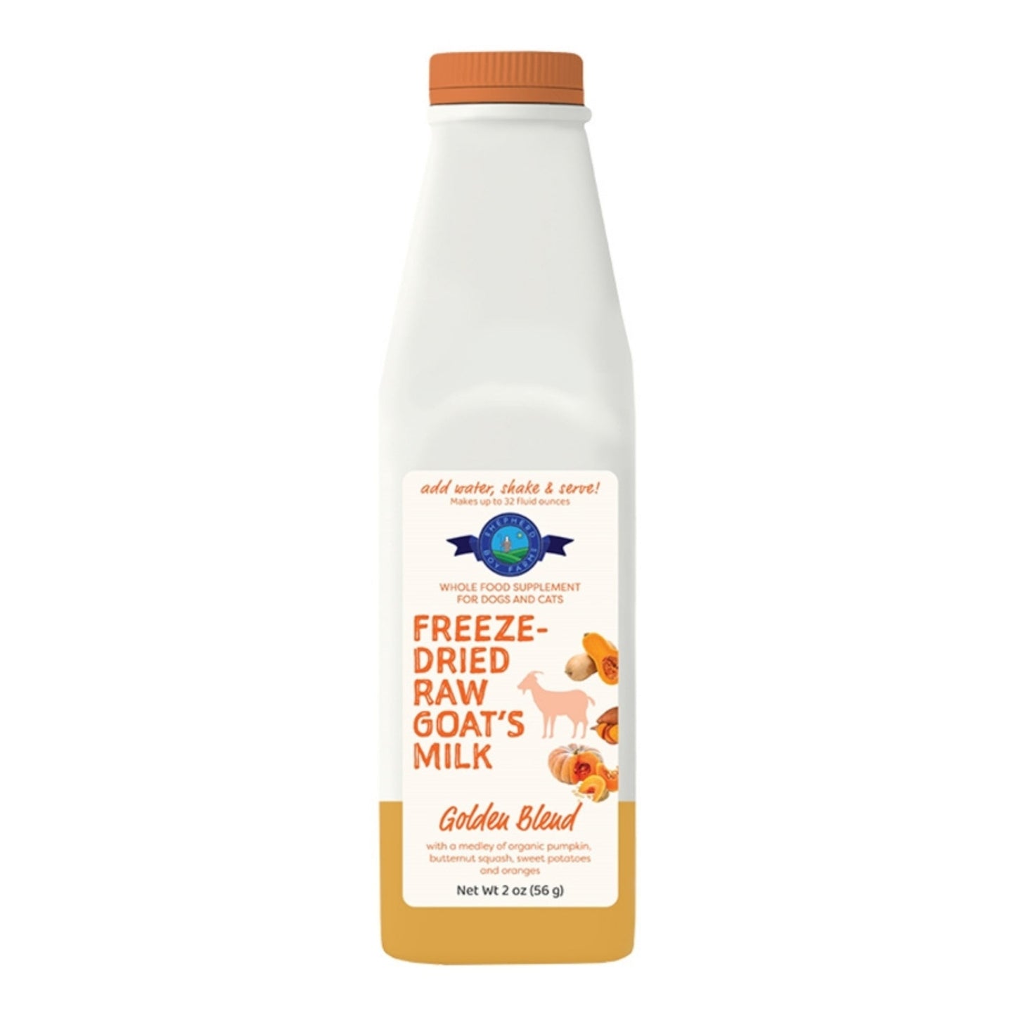 Shepherd Boy Farms Dog & Cat Freeze-Dried Raw Goat Milk Golden 32oz.