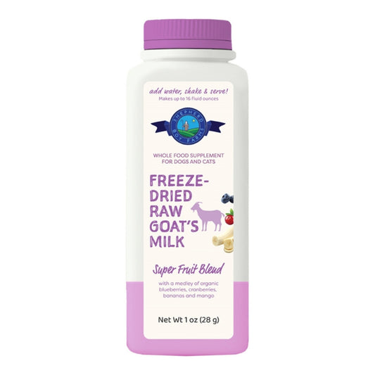 Shepherd Boy Farms Dog & Cat Freeze-Dried Raw Goat Milk Super Fruit 16oz.