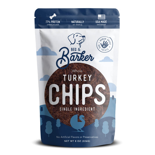 Beg & Barker Whole Turkey Chips Dog Treats 8oz