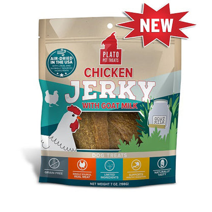 Plato Dog Jerky Chicken With Goat's Milk 7oz.