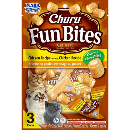 Inaba Churu Fun Bites 2.1Oz Chkn Wraps Chkn 3Ct