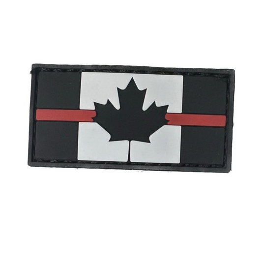 Boss Dog Tactical Collar Patch Canadian Thin Red Line, One Size (Case of 6) Default Title