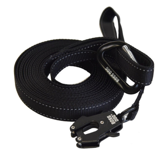 Boss Dog Tactical Nylon Tracking Dog Leash Black, 1ea/20 ft Default Title