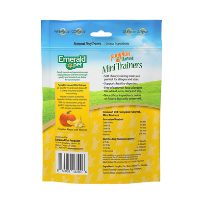 Emerald Pet Pumpkin Harverst Trainers Banana Chewy Dog Treats 6oz. Default Title
