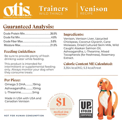 Otis Dog Wild Things Trainers Venison 4oz.